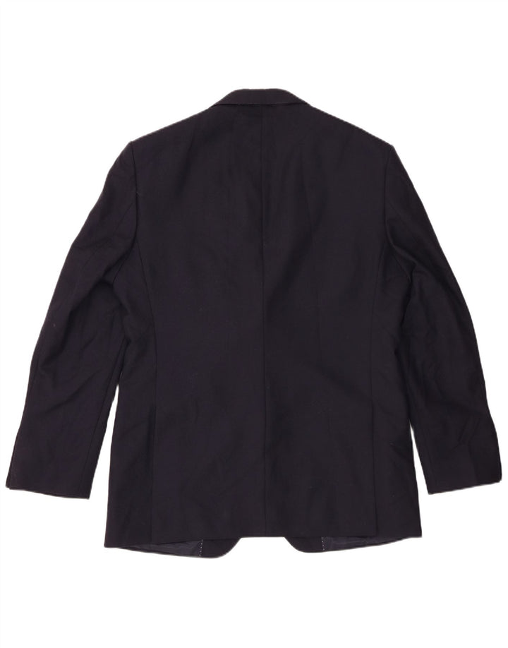 Giacca blazer a 2 bottoni da uomo Marks & Spencer UK 40 media lana blu navy