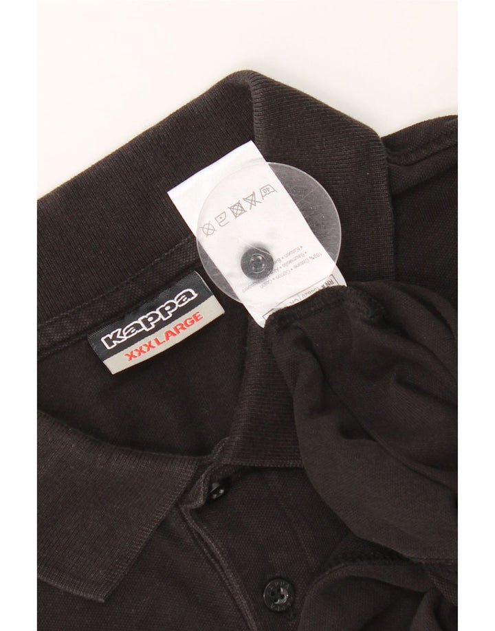 Polo Kappa Uomo 3XL Cotone Nero