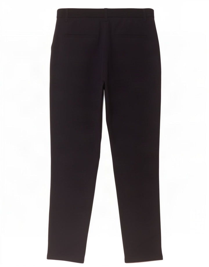 Pantaloni da abito dritti da donna Zara medi W30 L30 poliestere blu navy