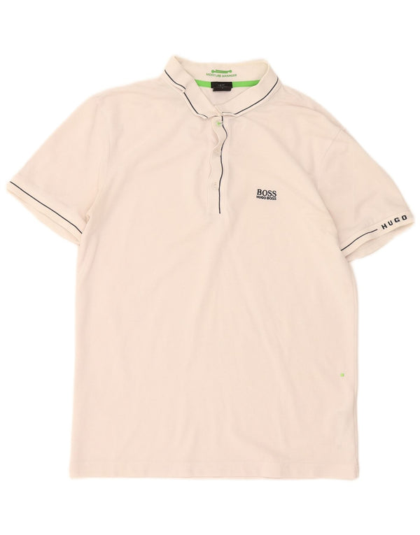 Polo da uomo Hugo Boss piccola in cotone bianco