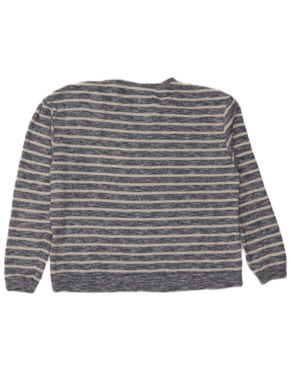 Maglione da donna con scollo a barca con grafica Superdry UK 12 blu navy medio