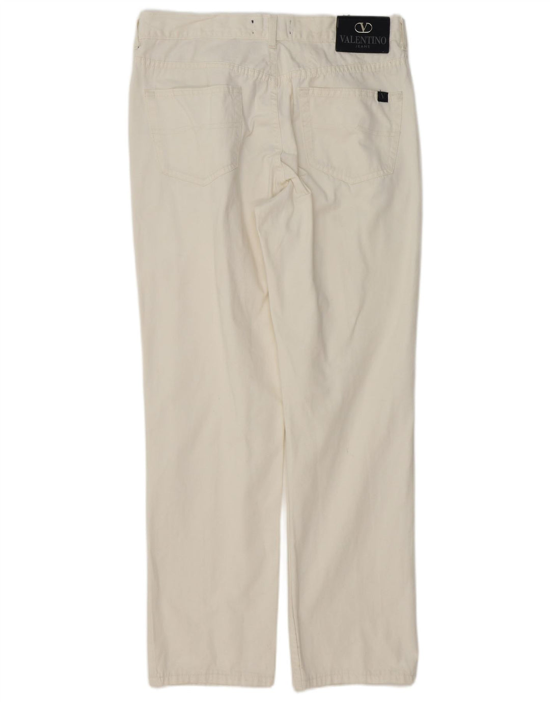 VALENTINO Pantaloni Casual Dritti Uomo W36 L31 Cotone Bianco