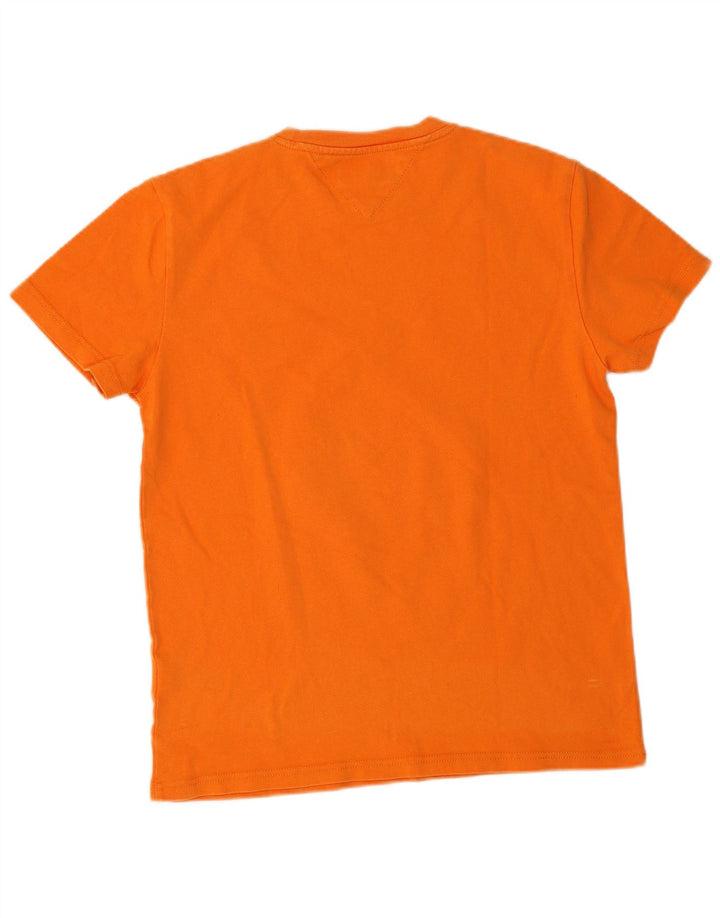 T-shirt da uomo Tommy Hilfiger Top Small in cotone arancione