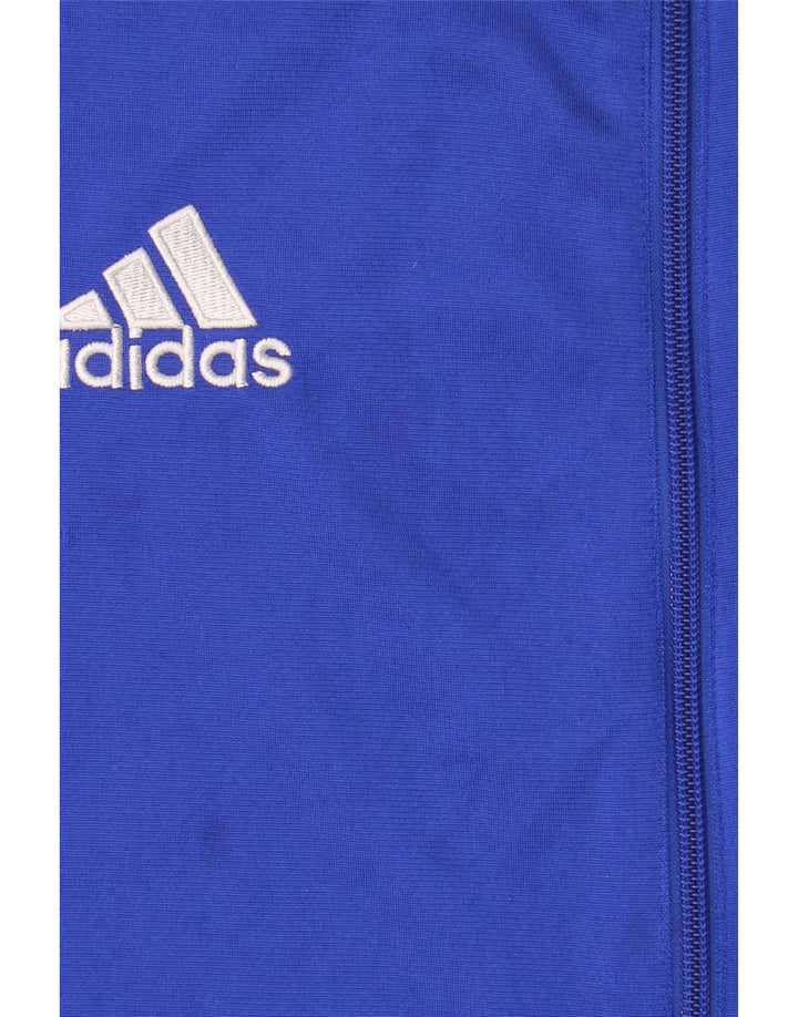 Giacca da ginnastica da uomo Adidas XL blu in poliestere color block