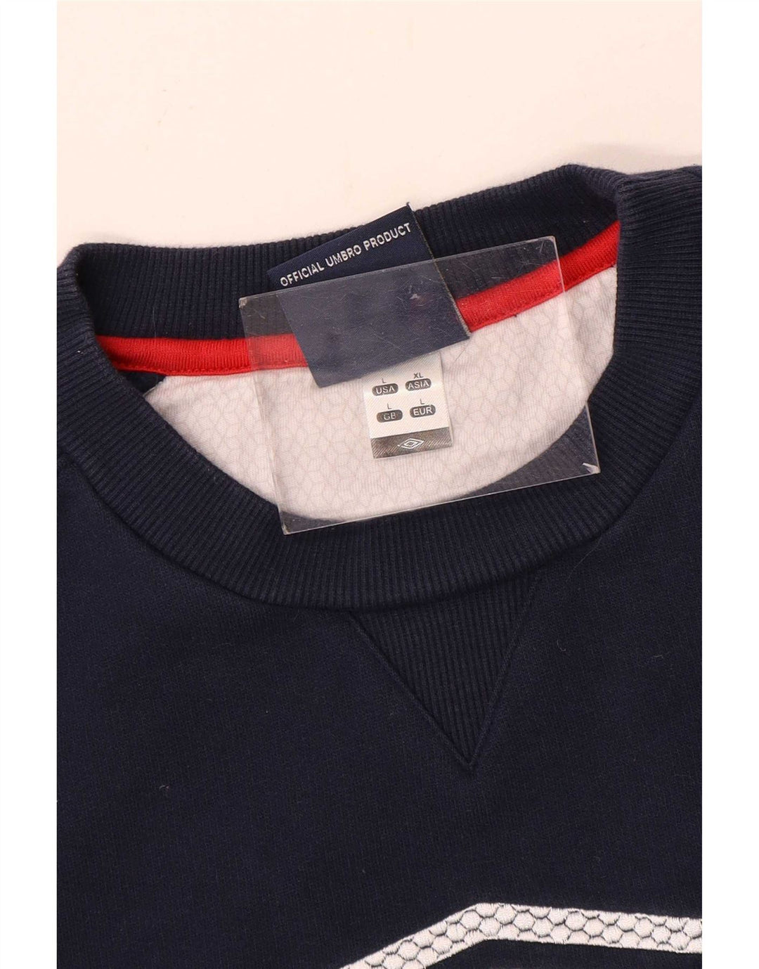 Felpa grafica da uomo Umbro Maglione grande blu navy color block