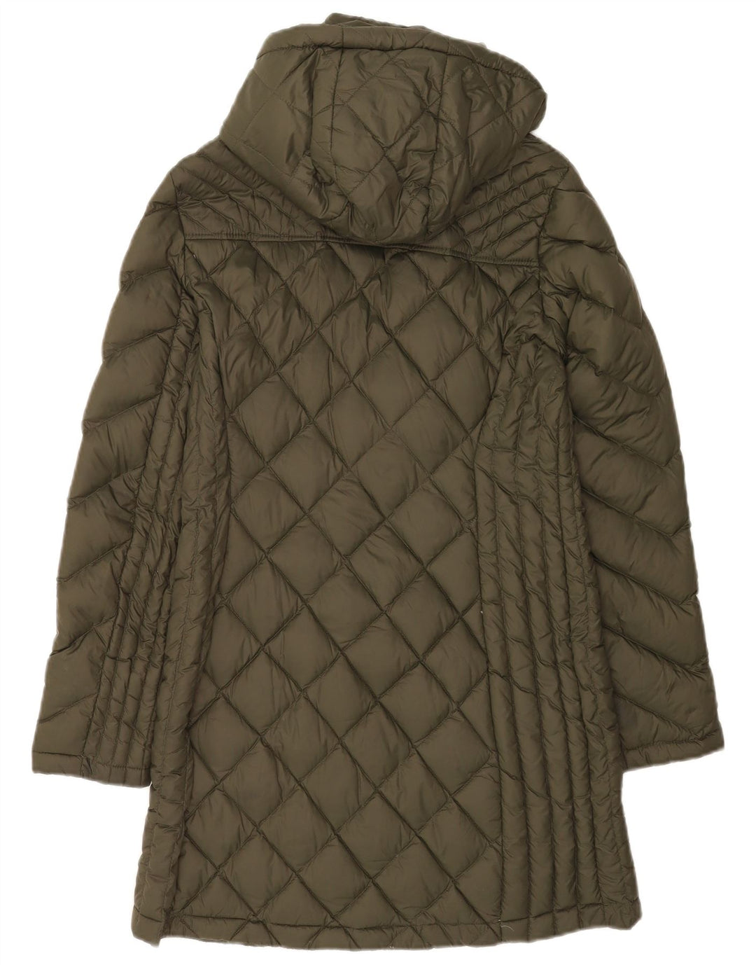 Cappotto imbottito con cappuccio da donna Michael Kors UK 10 piccolo nylon kaki
