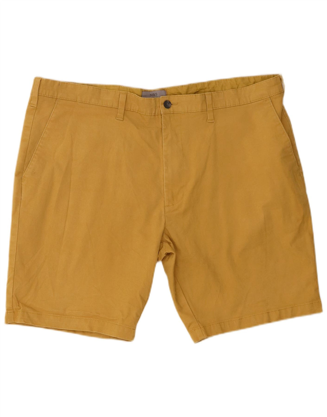 Pantaloncini chino da uomo Marks & Spencer W42 2XL cotone giallo