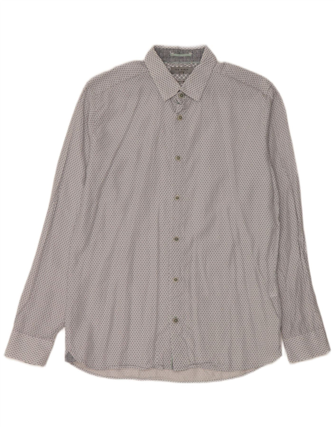 Ted Baker Camicia da uomo Taglia 3 Lyocell maculato grigio medio