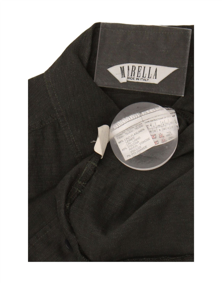 Camicia da donna Marella UK 8 piccola lino kaki