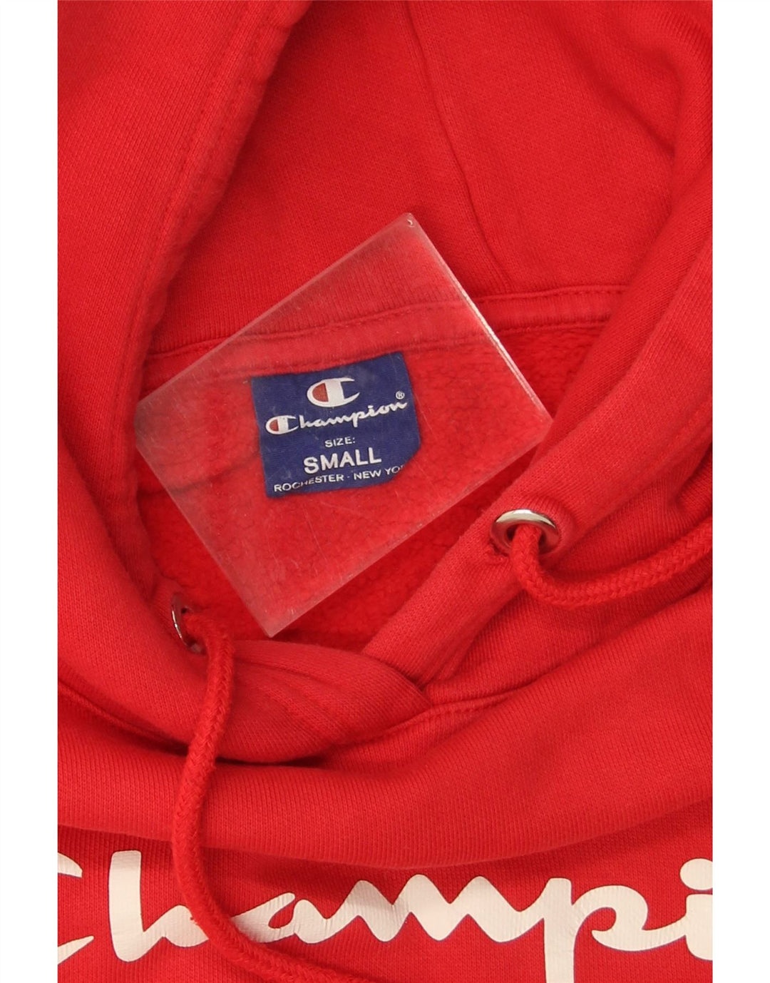 Maglione con cappuccio oversize grafico da donna Champion UK 10 Small Red Colourblock