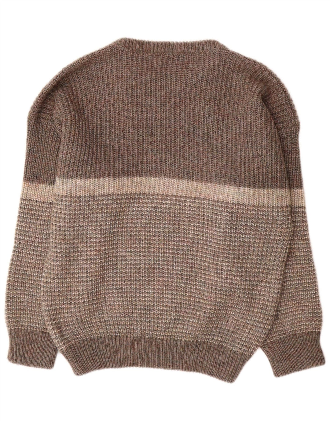 Walker Uomo Maglione Girocollo Maglione Grande Acrilico Colourblock Grigio