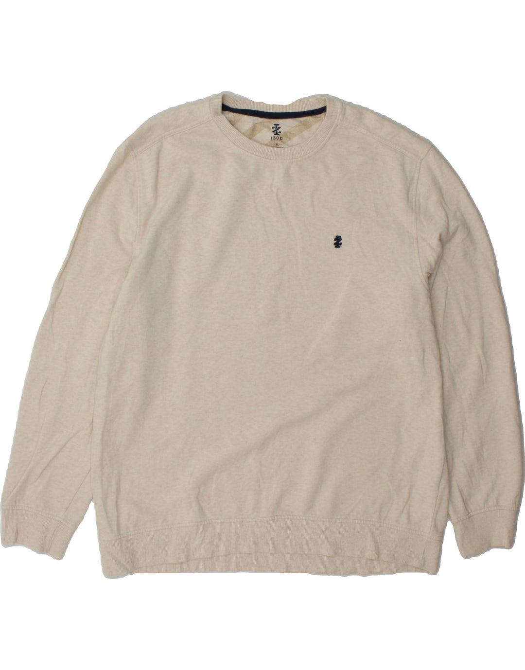 IZOD Mens Sweatshirt Jumper XL Beige Cotton Vintage Izod and Second-Hand Izod from Messina Hembry 