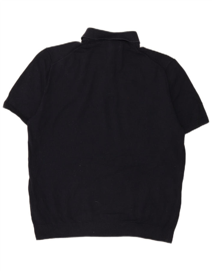 Polo da uomo Marks & Spencer media cotone blu navy