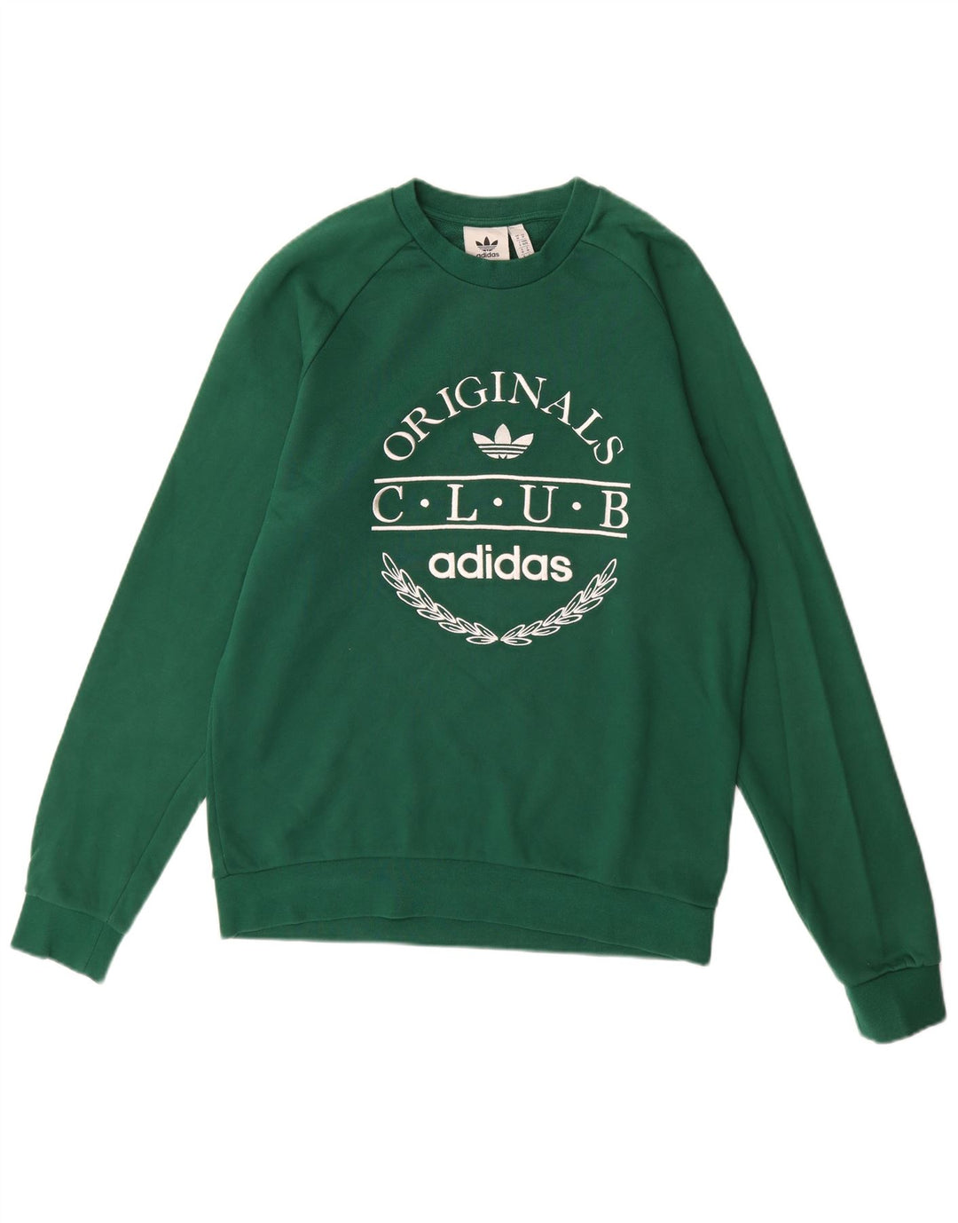 Felpa grafica da uomo Adidas Felpa in cotone verde medio