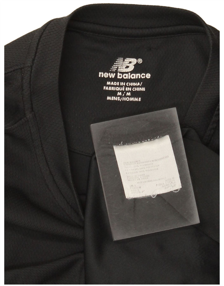 T-shirt da uomo New Balance Top medio nero in poliestere