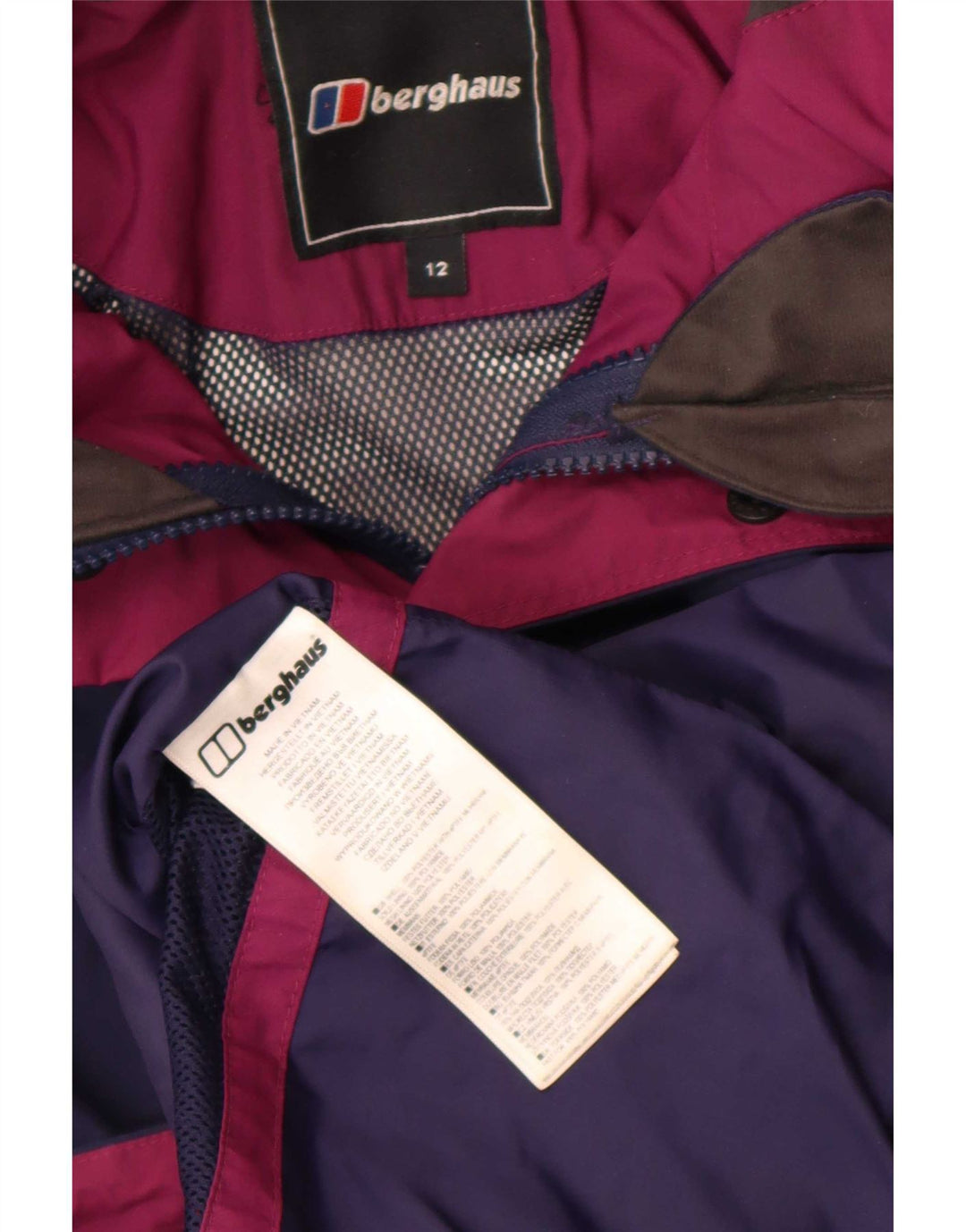 Giacca antipioggia da donna con cappuccio Berghaus UK 12 medio blu navy poliestere