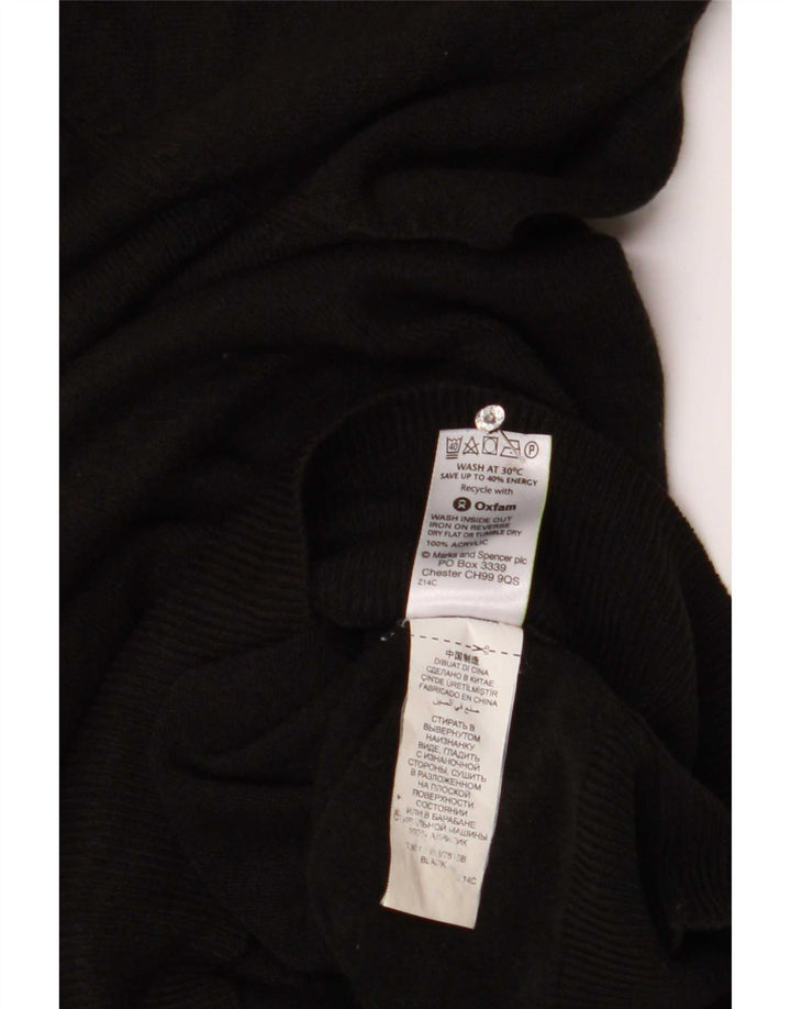 Maglione da uomo Marks & Spencer Blue Harbour con scollo a V nero medio