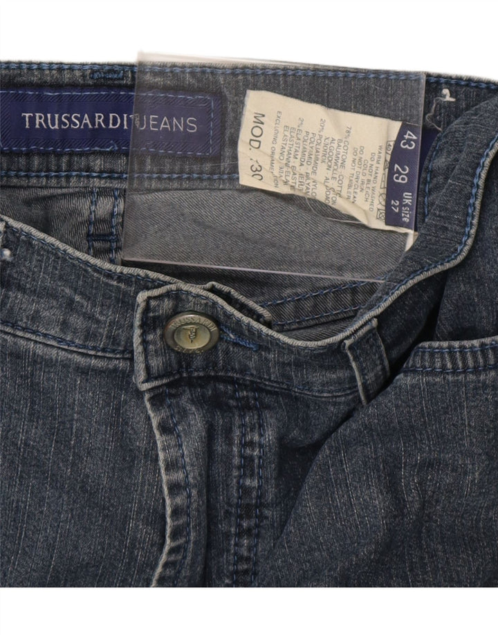 Jeans Dritti Donna TRUSSARDI W27 L29 Blu Cotone