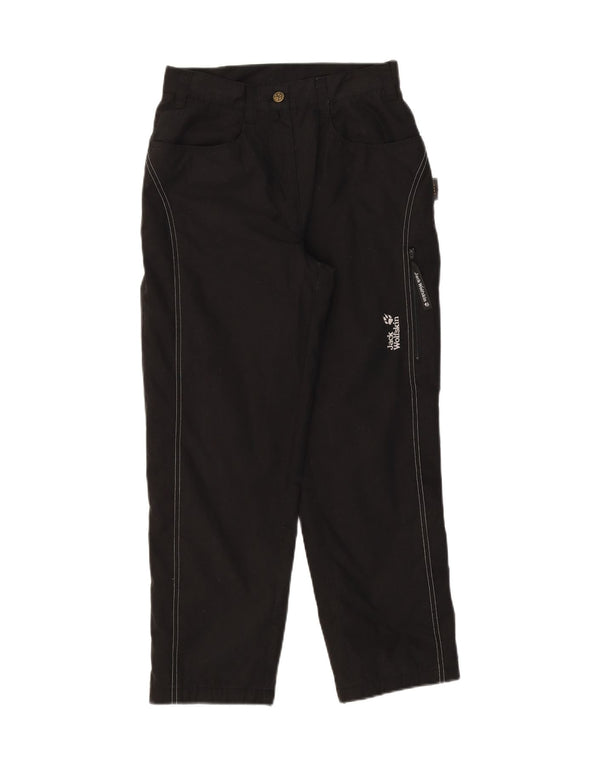 JACK WOLFSKIN Womens Straight Hiking Trousers UK 8/10 Small W26 L26 Black