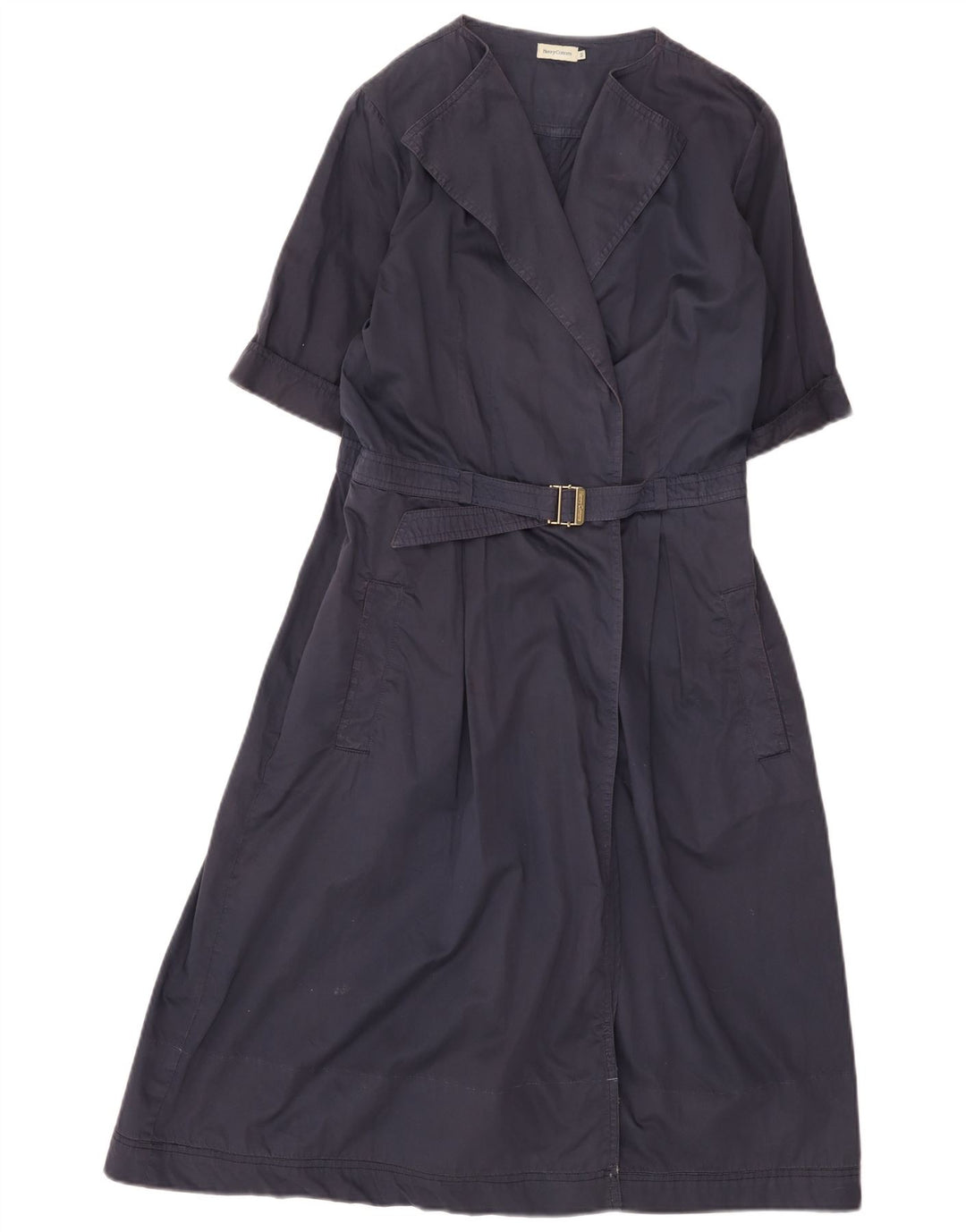 Abito avvolgente da donna Henry Cottons IT 46 Large in cotone blu navy