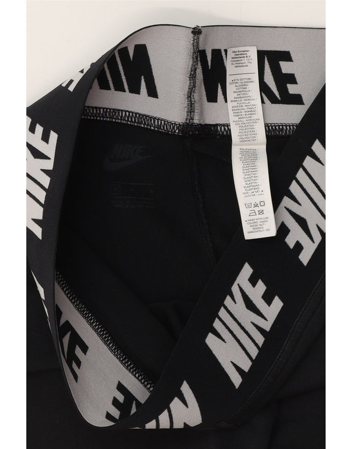 Leggings grafici da donna NIKE UK 14 cotone nero medio
