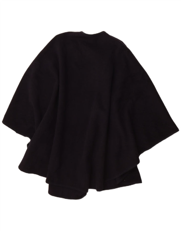 Cappotto poncho vintage da donna, taglia unica, blu navy