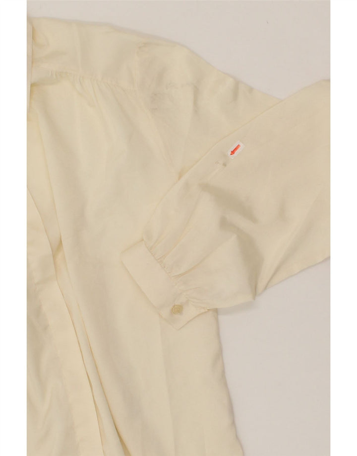 VINTAGE Womens Shirt Blouse UK 14 Large Off White Vintage Vintage and Second-Hand Vintage from Messina Hembry 