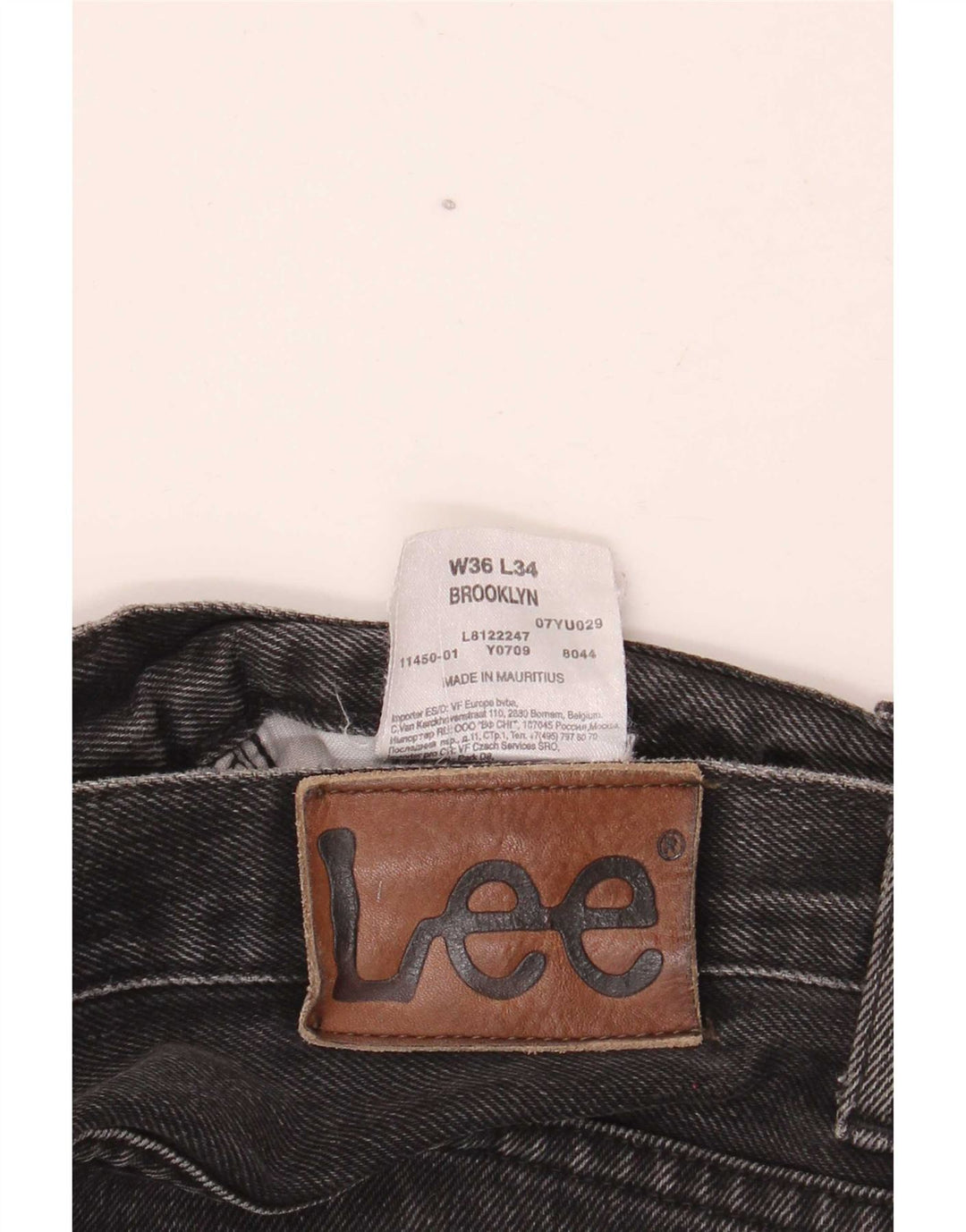 Jeans dritti Lee Brooklyn da uomo W36 L34 cotone nero