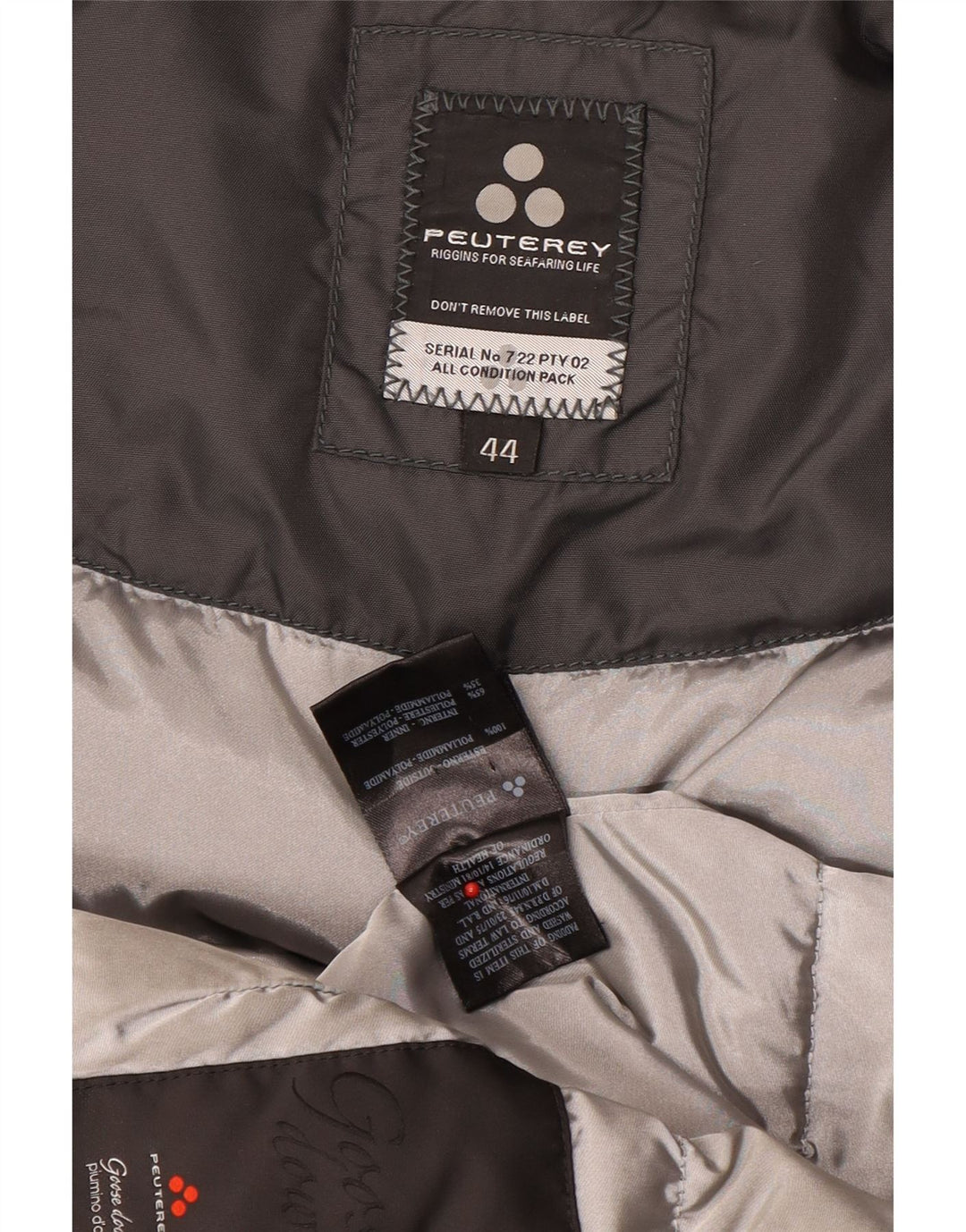 Giacca Parka imbottita con cappuccio da donna PEUTEREY IT 44 Poliammide grigio medio