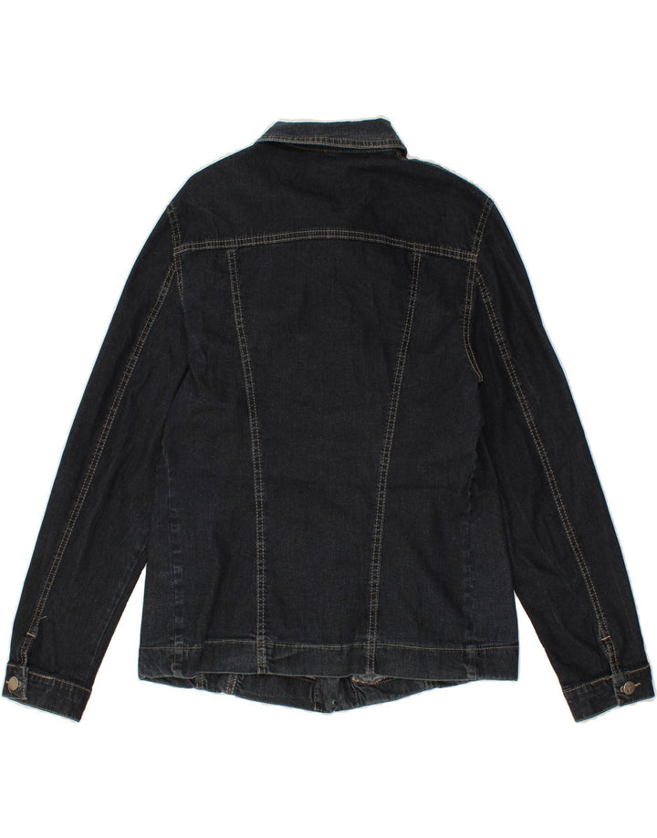 ANGELS Girls Denim Jacket 13-14 Years XL Black Cotton Vintage Angels and Second-Hand Angels from Messina Hembry 