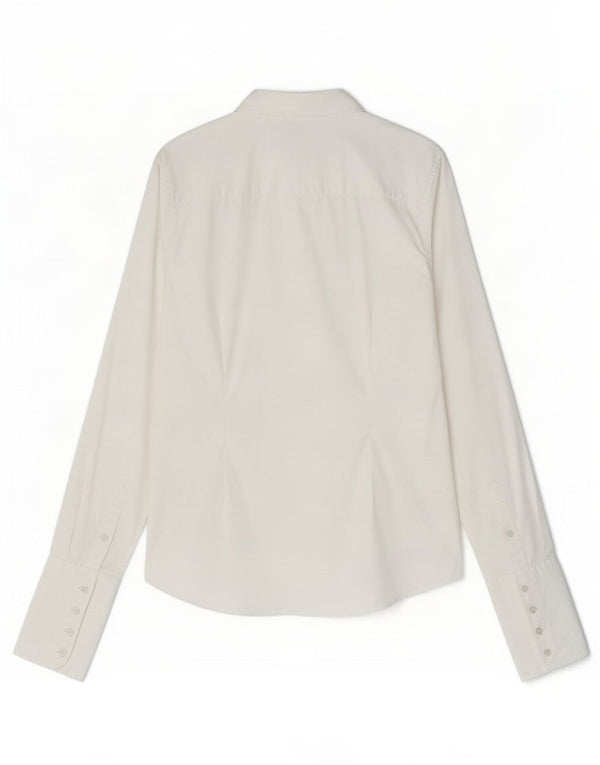 Tommy Hilfiger Womens Tuxedo Shirt UK 16 Large White Cotton