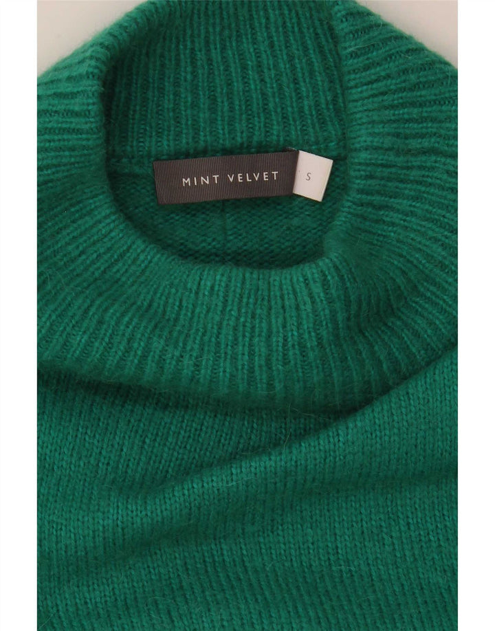 MINT VELVET Maglione maglione oversize da donna con collo dolcevita UK 10 Piccolo Verde