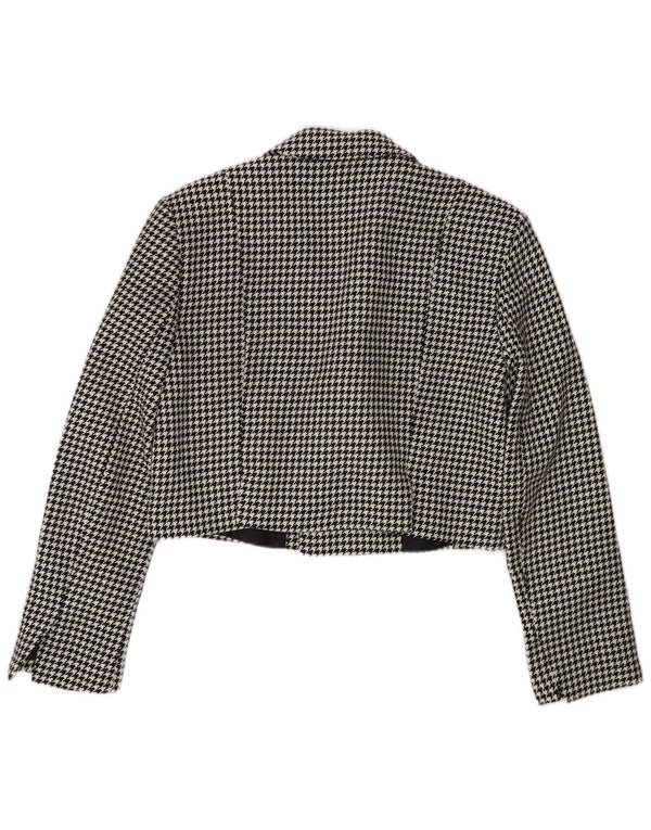Giacca Bolero oversize da donna Zara UK 10 piccola pied de poule nera
