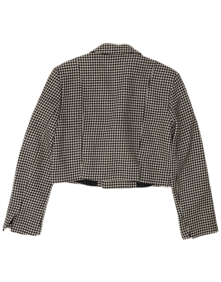 Giacca Bolero oversize da donna Zara UK 10 piccola pied de poule nera