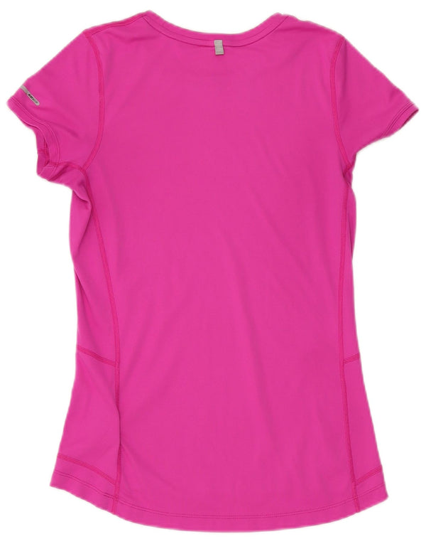 T-shirt NIKE Dri Fit da donna Top UK 8 Small Rosa Poliestere