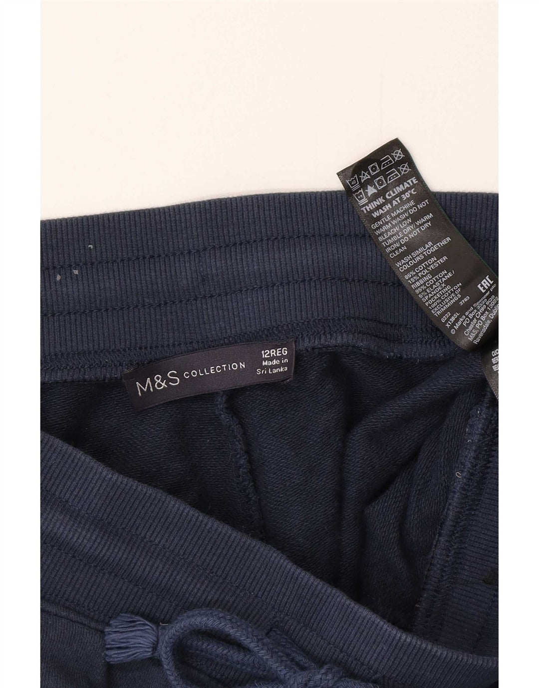 Pantaloni da tuta da donna Marks & Spencer Joggers UK 12 Medium Blu Navy