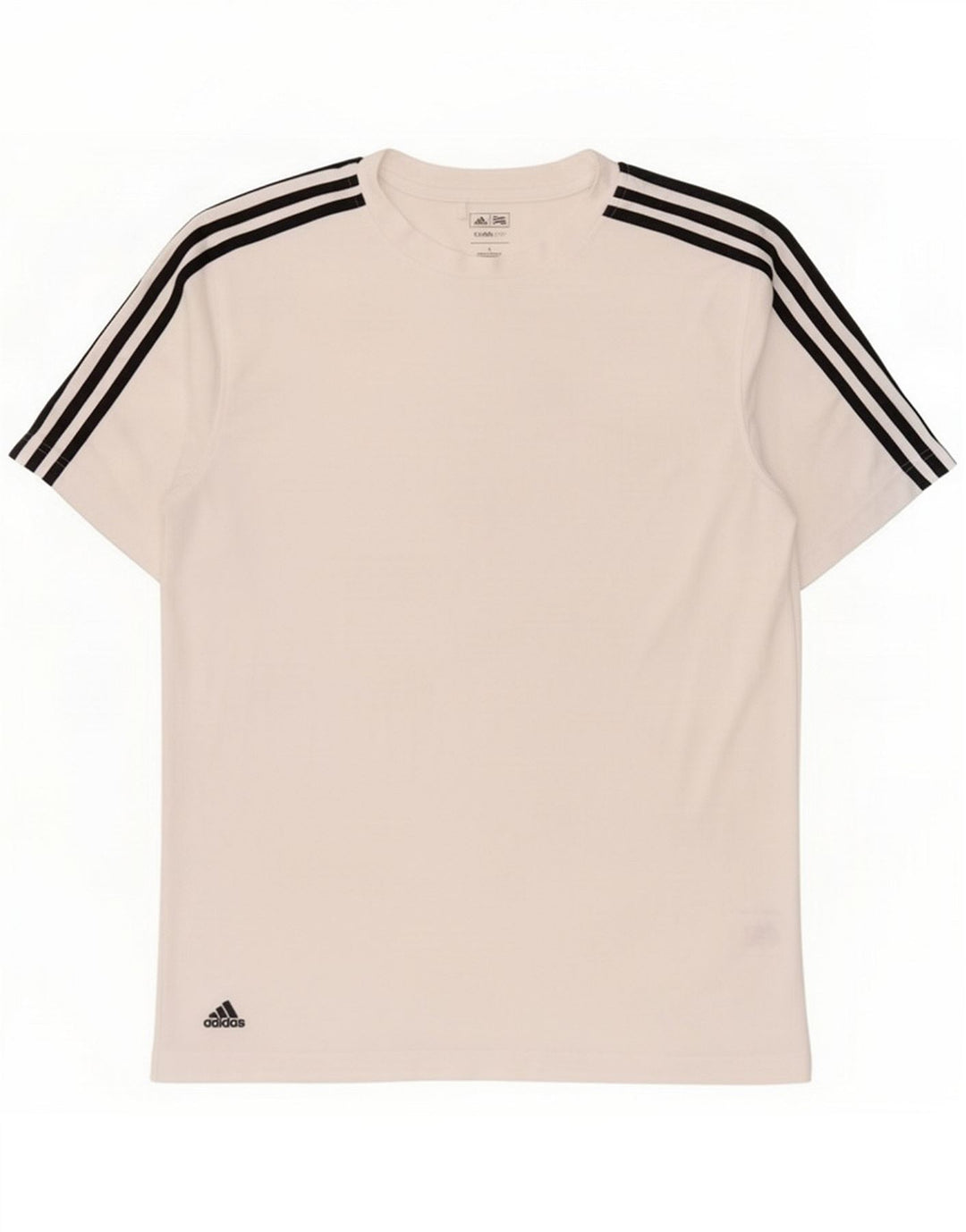Adidas Uomo Climalite T-shirt Top Large Bianco Poliestere