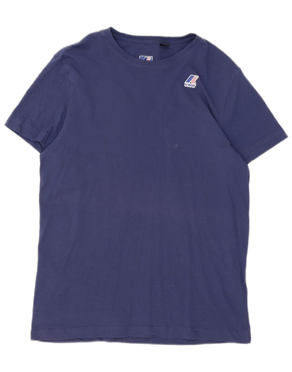 T-shirt da uomo K-Way Top Large in cotone blu navy