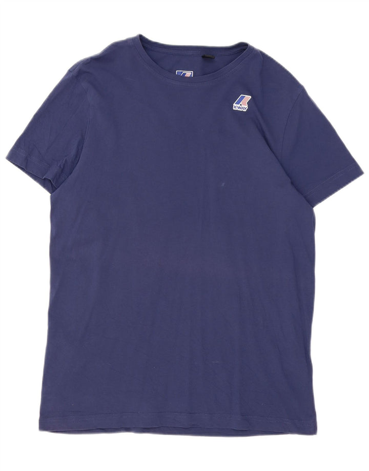 T-shirt da uomo K-Way Top Large in cotone blu navy