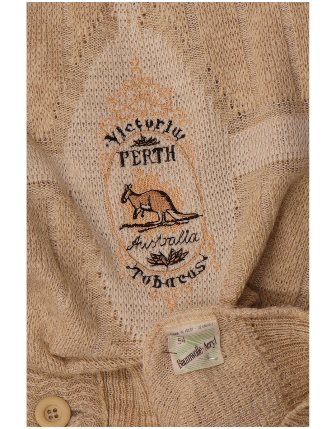 Maglione Cardigan Uomo PERTH IT 54 XL Beige Lana