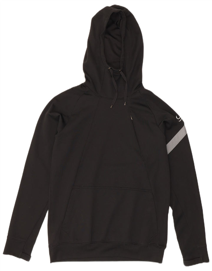 Felpa con cappuccio grafica Nike Dri Fit da uomo, piccola, in poliestere color block nero