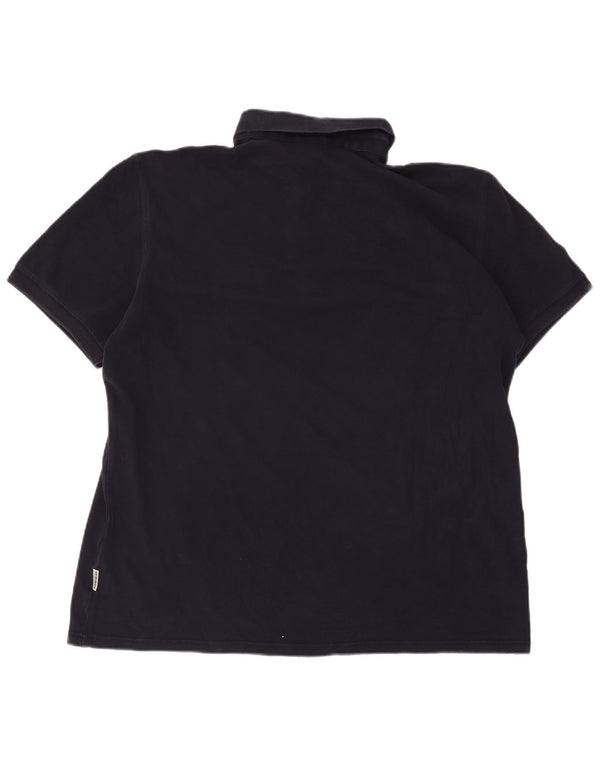 Polo da uomo Napapijri grande in cotone blu navy