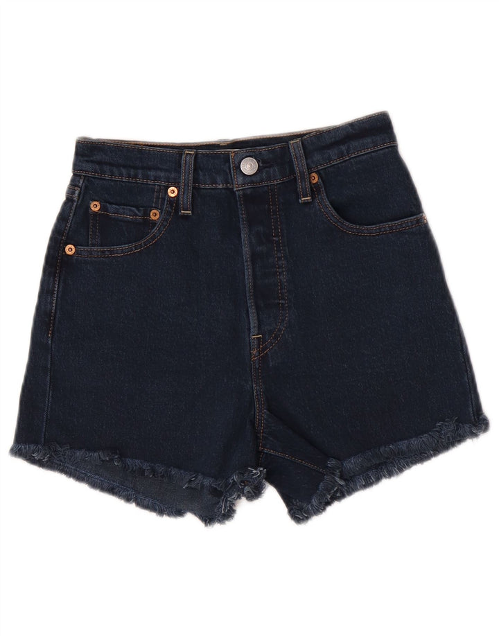 Pantaloncini di jeans da donna Levi's W25 XS cotone blu navy