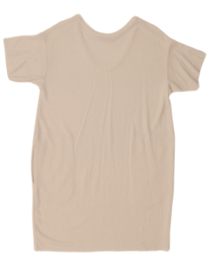 Abito T-shirt oversize da donna Zara UK 10 piccolo bianco