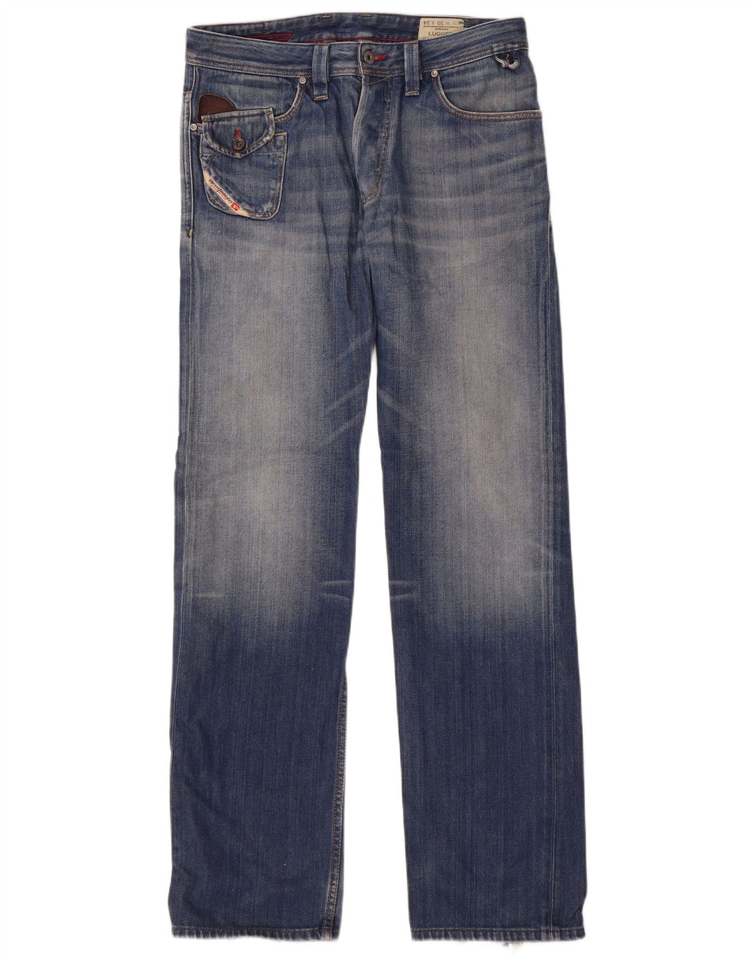 Jeans dritti da uomo Diesel Lugger W30 L34 cotone blu