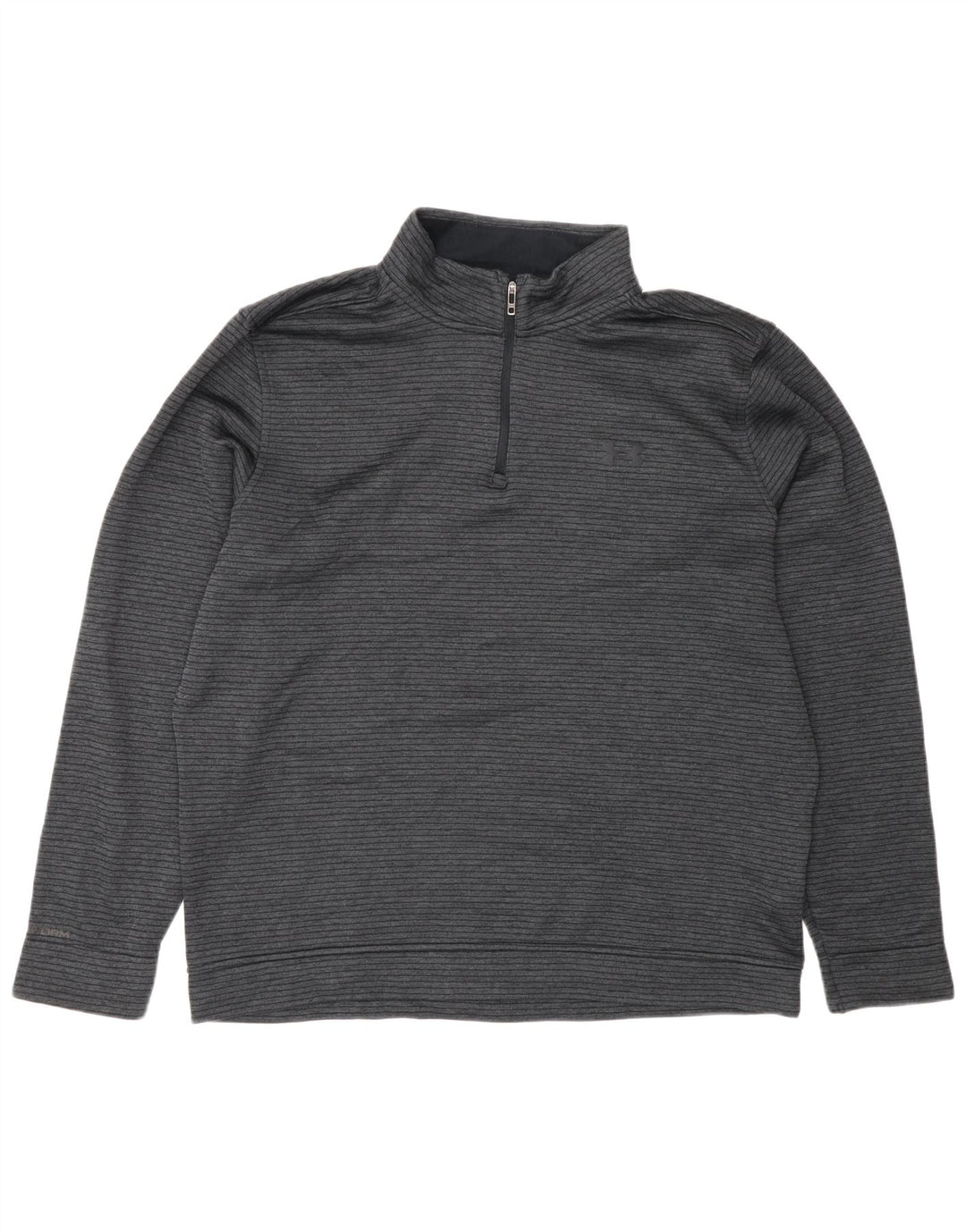 Under Armour Uomo Storm-Fit Zip Collo Pullover Tuta Top XL Grigio a Righe