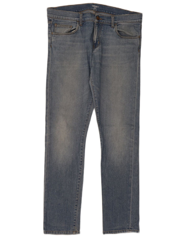 Jeans slim da uomo CARHARTT W34 L32 in cotone blu