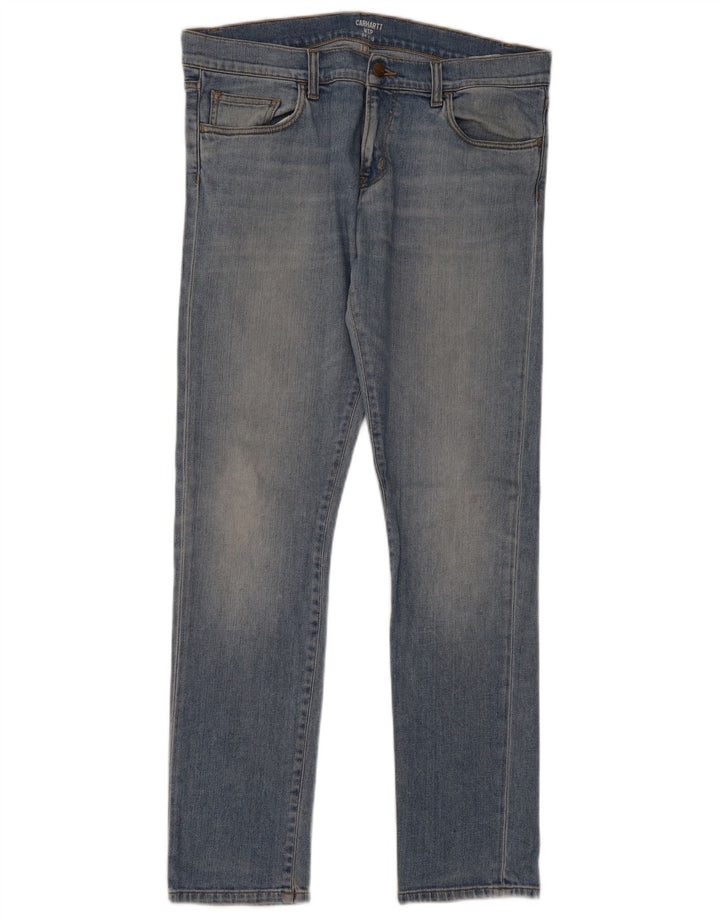 Jeans slim da uomo CARHARTT W34 L32 in cotone blu