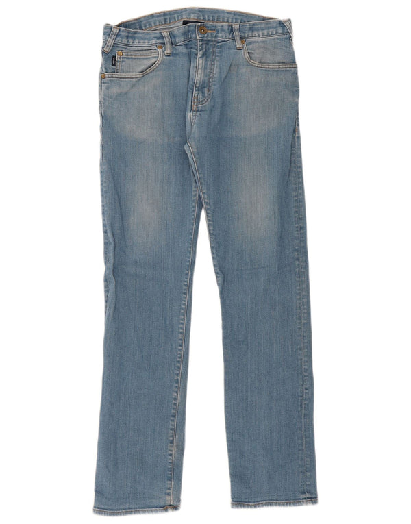 Jeans dritti da uomo Armani W34 L32 in cotone blu