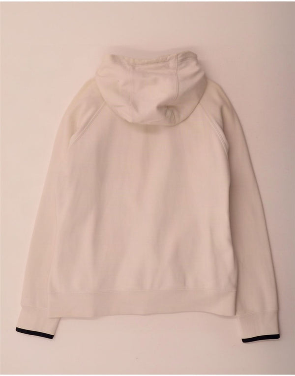 Felpa con cappuccio grafica Nike da uomo grande in cotone bianco sporco